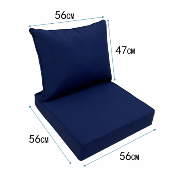 Coussin d'extérieur imperméables avec dossier – Idéals pour le jardin, la terrasse ou le balcon, résistants à la décoloration