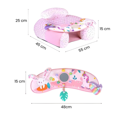 Coussin d’Éveil Bébé Assis – Soutien Doux et Sécurisé pour l’Apprentissage de la Position Assise