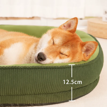 Coussin Pour Chien & Chat Déhoussable En Velours Côtelé – Lit Moelleux, Lavable, Antidérapant