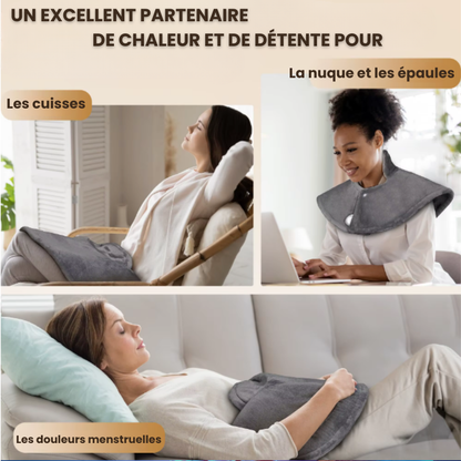 Coussin Chauffant  Électrique ZenLab™– Soulagement du Cou & des Épaules en Profondeur
