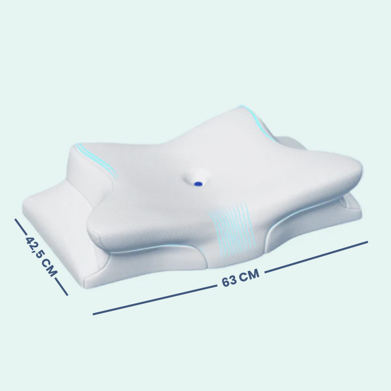 Oreiller Cervical Ergonomique en Mousse à Mémoire de Forme DreamLab™ - COUSSIN LAB