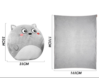 Coussin Peluche 3-en-1 | Chauffe main + Couverture GRATUITE !