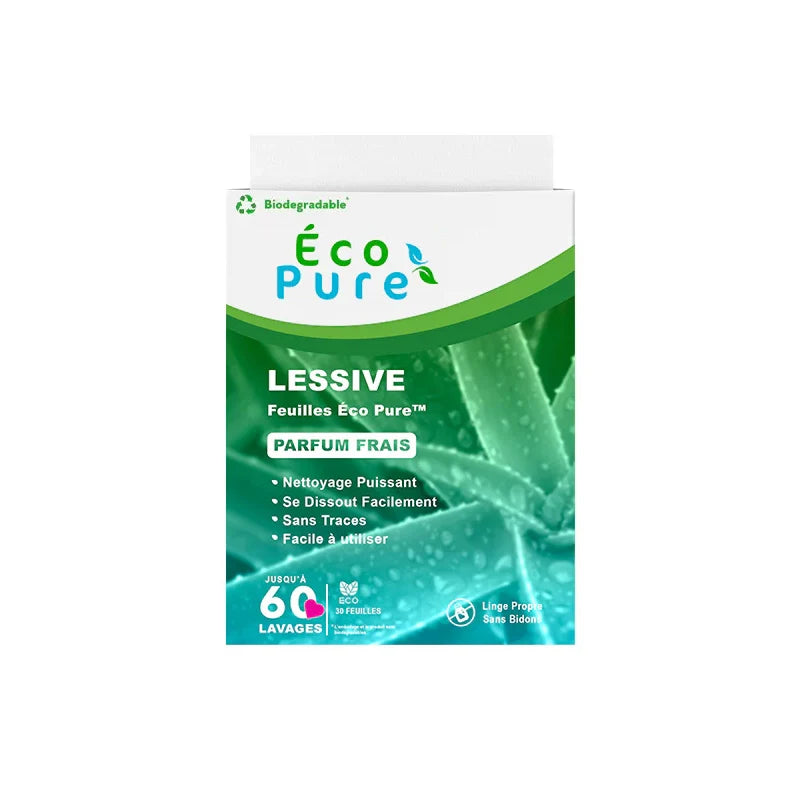 Feuilles de Lessive Éco Pure™ – Parfum Frais
