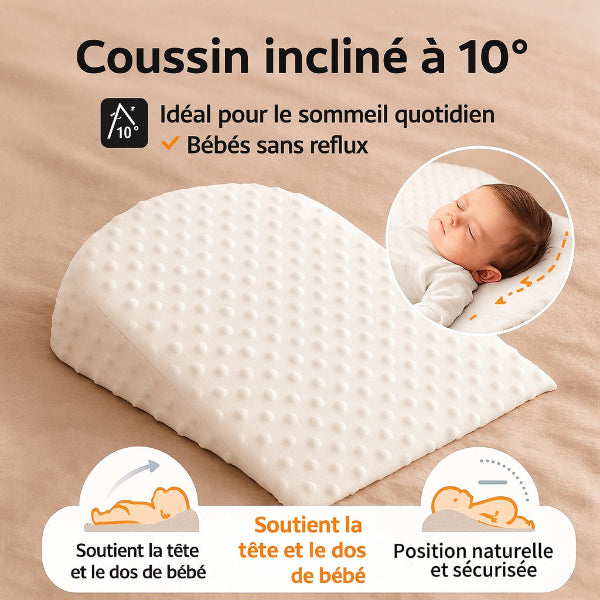 Coussin Anti-Reflux Bébé – Apaise les Régurgitations & Favorise le Sommeil - COUSSIN LAB