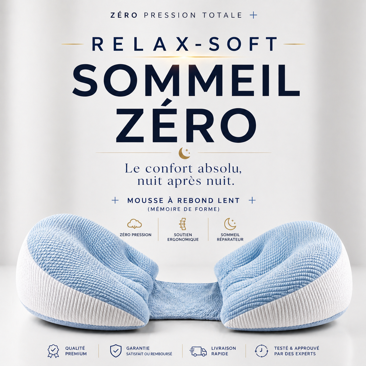 Coussin de Grossesse Ergonomique pour Dormir | RELAX-SOFT™ - COUSSIN LAB