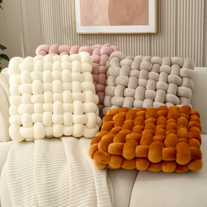 Coussin Noeud Carré - Tissé à la main - COUSSIN LAB