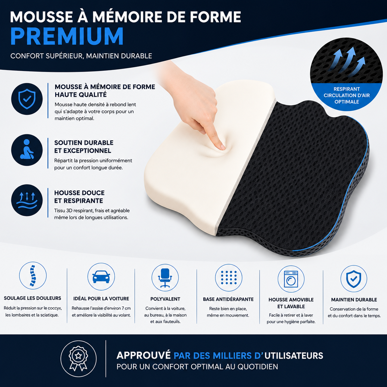 COUSSIN VOITURE REHAUSEUR
