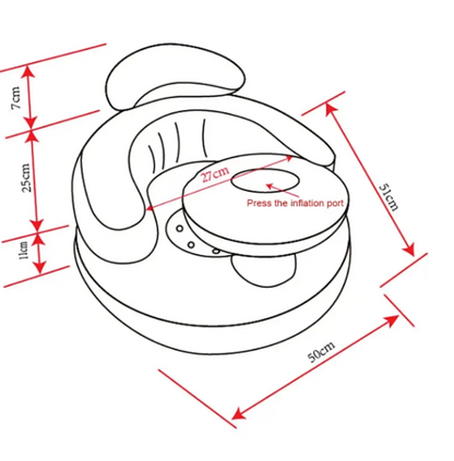 Coussin Bébé – Siège Gonflable Pompe Intégrée - Parfait pour l'été