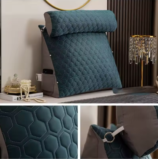 Coussin de Lecture Triangulaire – Grand Cale-Dos en Latex Rafraîchissant - COUSSIN LAB