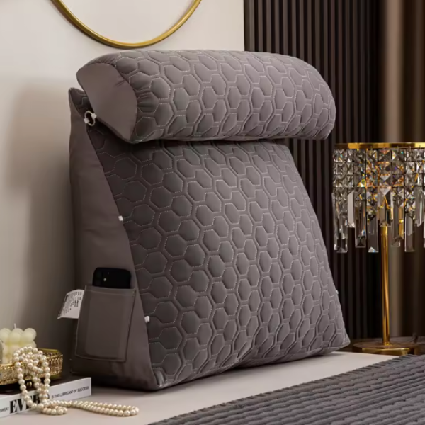 Coussin de Lecture Triangulaire – Grand Cale-Dos en Latex Rafraîchissant - COUSSIN LAB