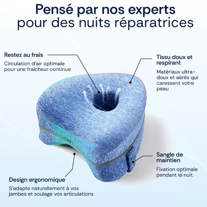 Coussin Ergonomique Genoux - Soulagement lombaire & sciatiques 