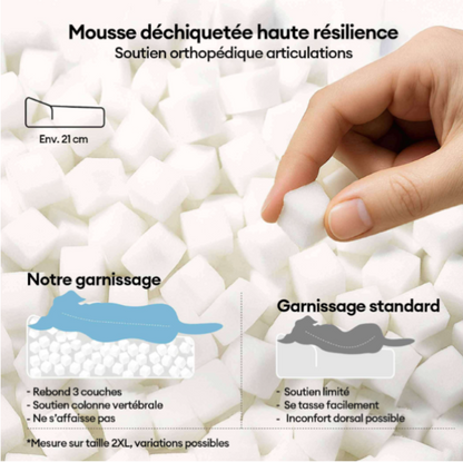 Grand Lit Épais et Résistant pour Chien – Confort Suprême & Soutien de la Colonne Vertébrale