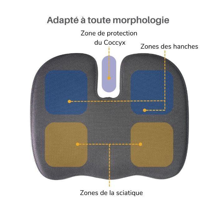 Coussin Coccyx – Confort Ergonomique Orthopédique