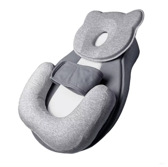 Coussin Bébé Multifonction Lunéa™– Anti-Reflux, Tête Plate, Allaitement