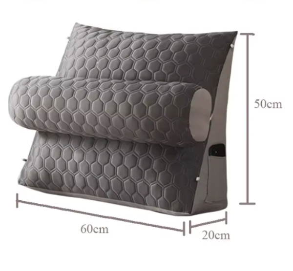 Coussin de Lecture Triangulaire – Grand Cale-Dos en Latex Rafraîchissant - COUSSIN LAB