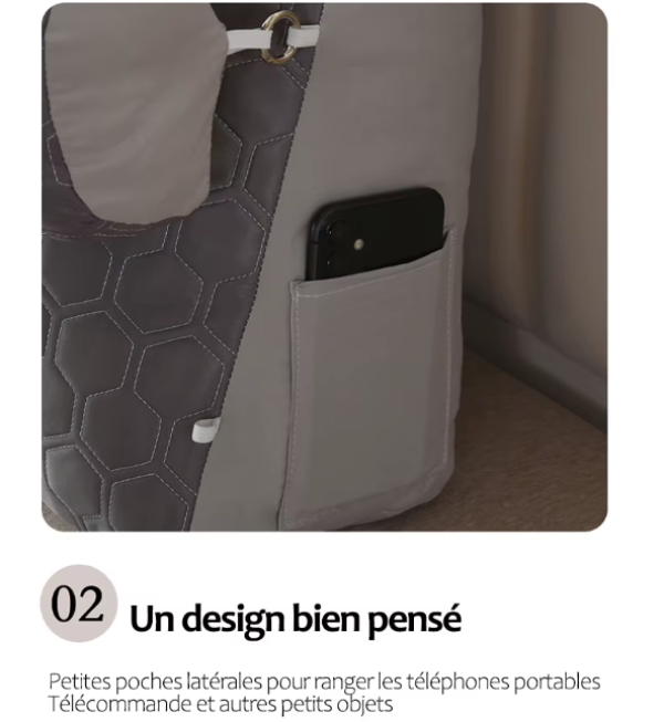 Coussin de Lecture Triangulaire – Grand Cale-Dos en Latex Rafraîchissant - COUSSIN LAB