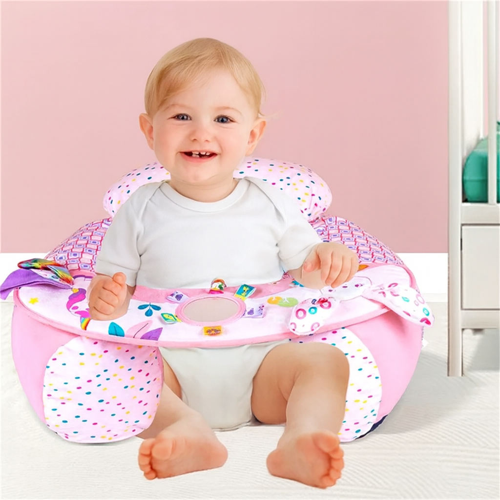 Coussin d’Éveil Bébé Assis – Soutien Doux et Sécurisé pour l’Apprentissage de la Position Assise