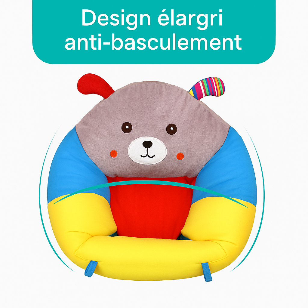 Coussin Bébé Assis – Coton doux & Antidérapant pour apprendre sans chute