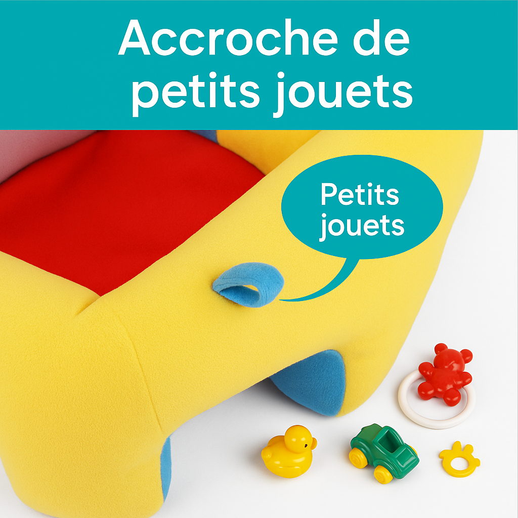 Coussin Bébé Assis – Coton doux & Antidérapant pour apprendre sans chute