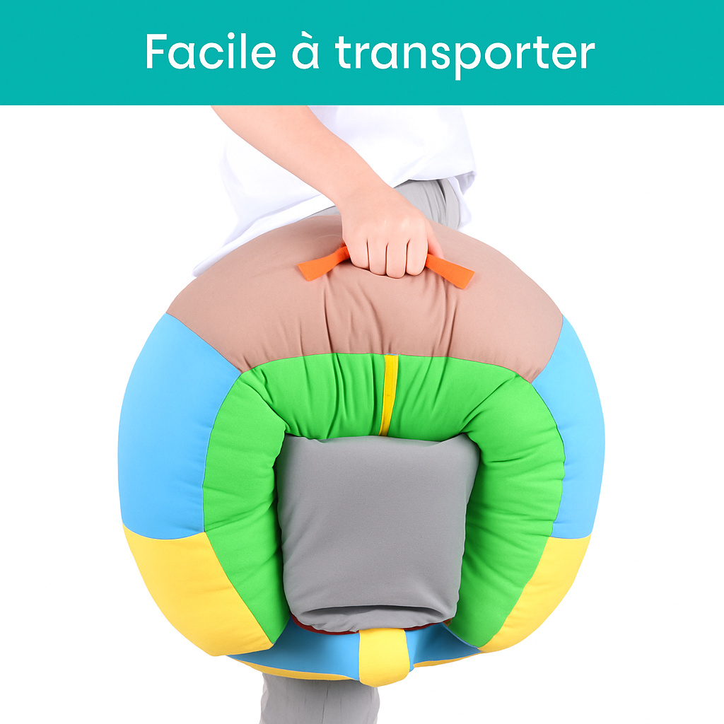 Coussin Bébé Assis – Coton doux & Antidérapant pour apprendre sans chute