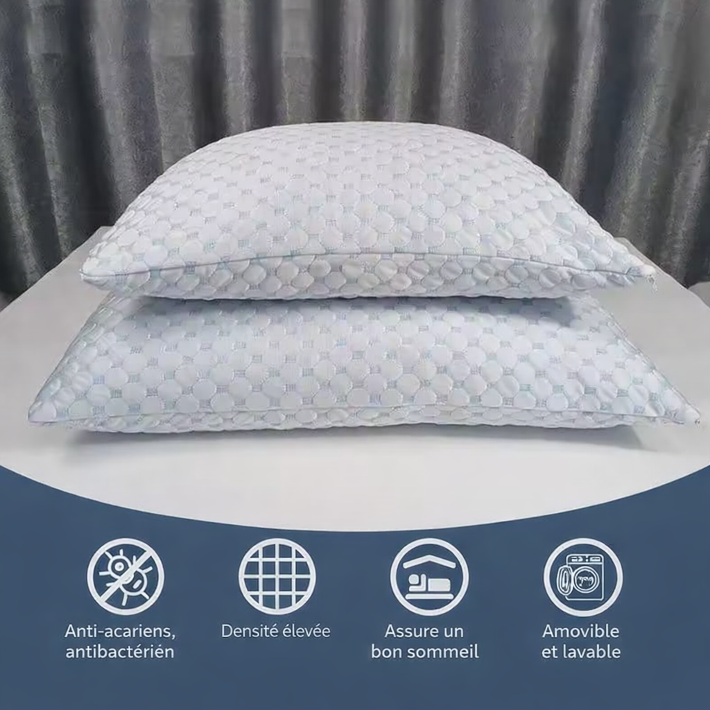 Oreiller Premium en Mousse à Mémoire de Forme FreshLab™ - COUSSIN LAB
