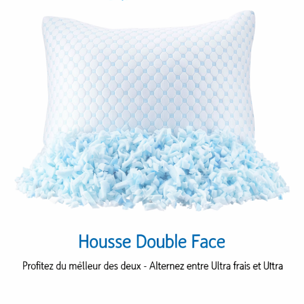 Oreiller Premium en Mousse à Mémoire de Forme FreshLab™ - COUSSIN LAB