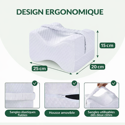 Coussin Entre les Jambes Ergonomique à Mémoire de Forme – Soulage Dos, Hanches et Genoux - COUSSIN LAB