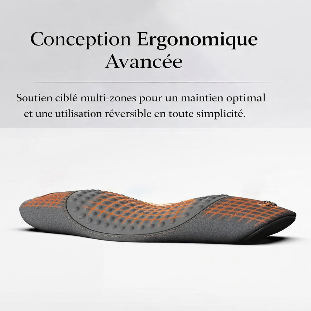 Coussin Massant & Chauffant Ergonomique LombiLab™– Soutien Dos & Lombaire - COUSSIN LAB