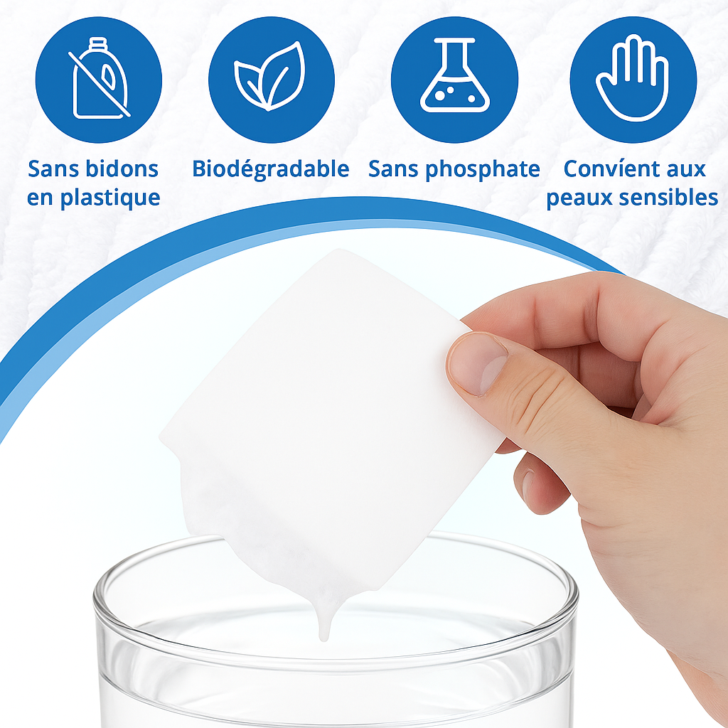 Feuilles de Lessive Éco Pure™ – Parfum Frais