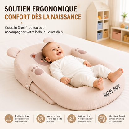 Coussin Plan Incliné pour Bébé Anti-Reflux & Anti-Régurgitation | Réduction des Coliques 0-12 Mois - COUSSIN LAB