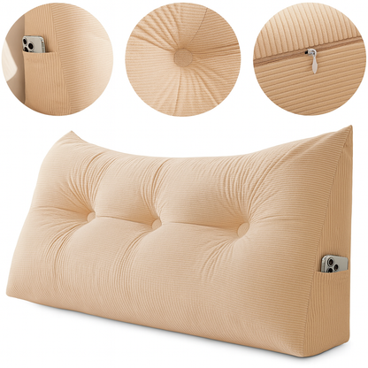 Coussin en Tête de Lit Ergonomique – Idéal pour Lire, Regarder, Se Détendre