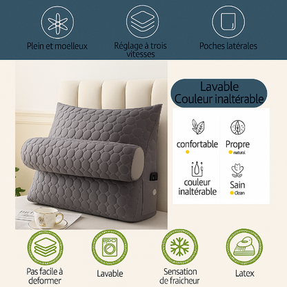 Coussin de Lecture Triangulaire – Grand Cale-Dos en Latex Rafraîchissant - COUSSIN LAB