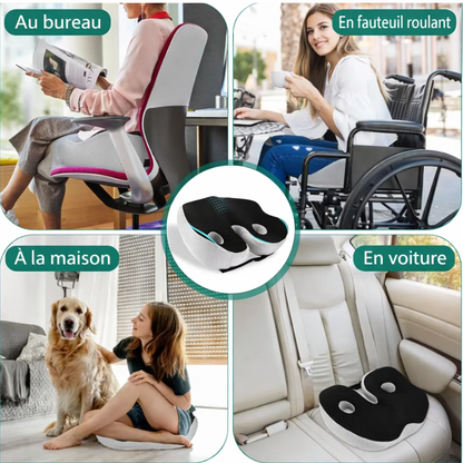Coussin Anti-Escarre Fessier  – Ajustable, Soulagement Sur-Mesure