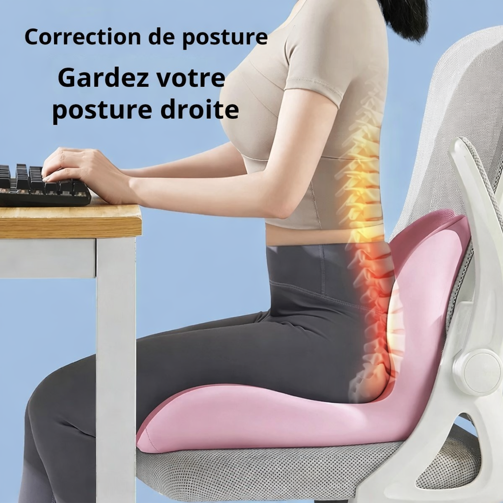 Coussin Orthopédique Coccyx & Lombaires – Soulagement Immédiat des Douleurs en Position Assise