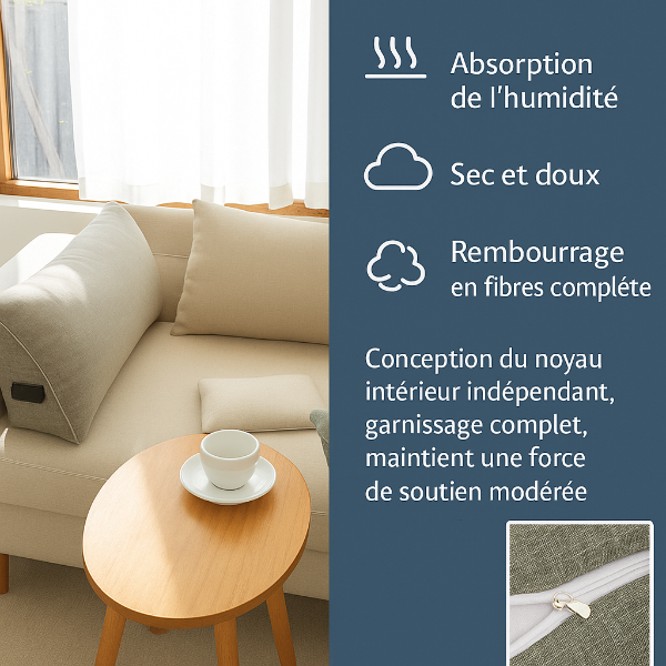 Coussin canapé & lit – soutien lombaire ergonomique pour moments détente - COUSSIN LAB