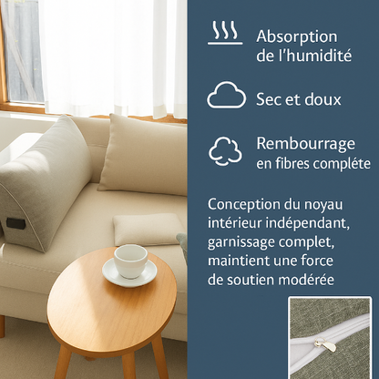 Coussin canapé & lit – soutien lombaire ergonomique pour moments détente - COUSSIN LAB