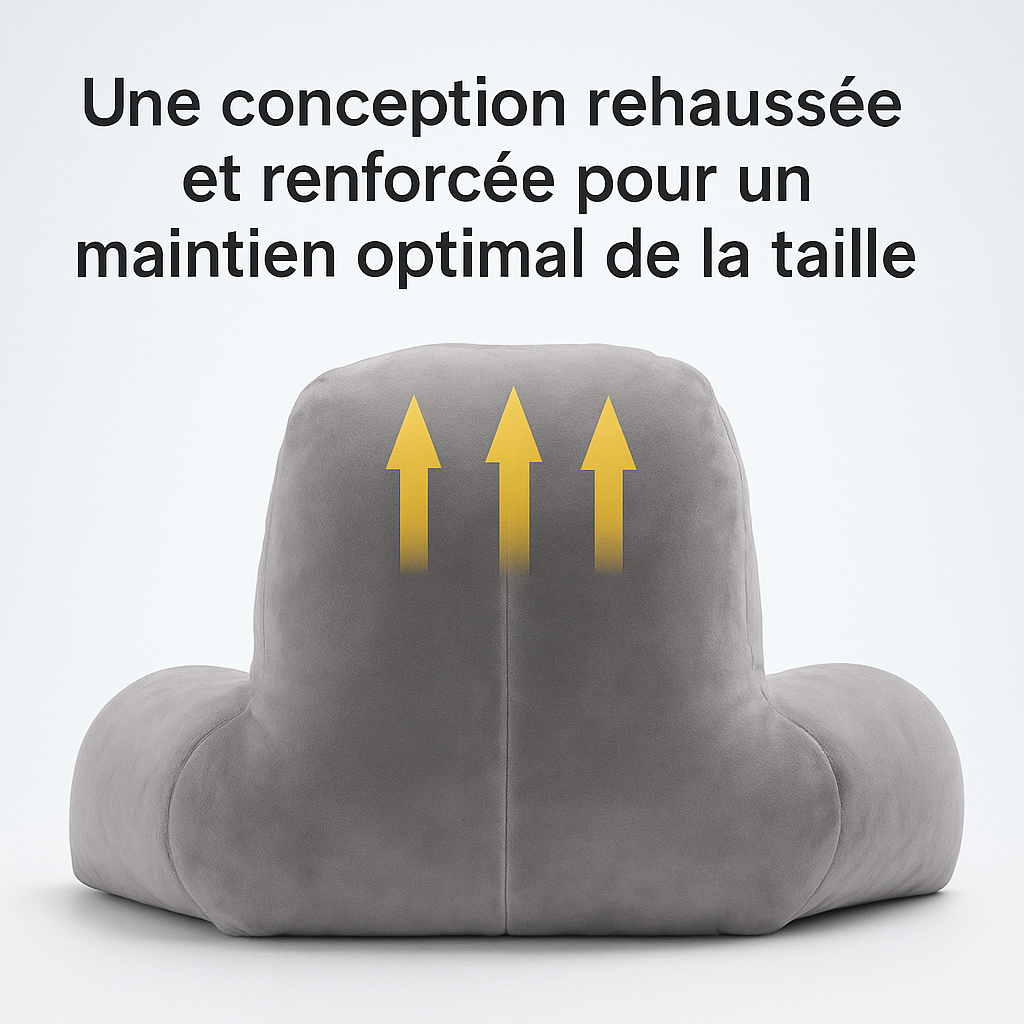 Coussin de Lecture Ergonomique en Velours