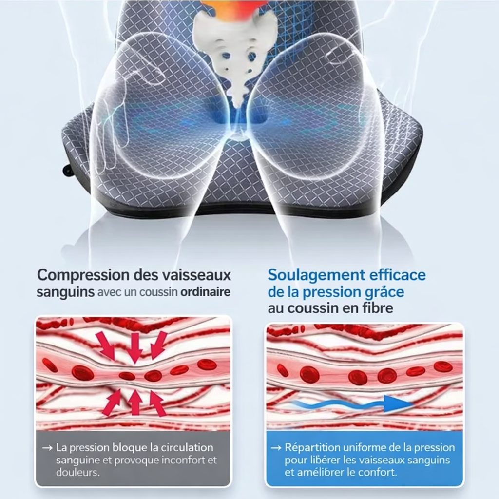 Coussin Coccyx Ergonomique – Soulagement Immédiat & Confort Quotidien