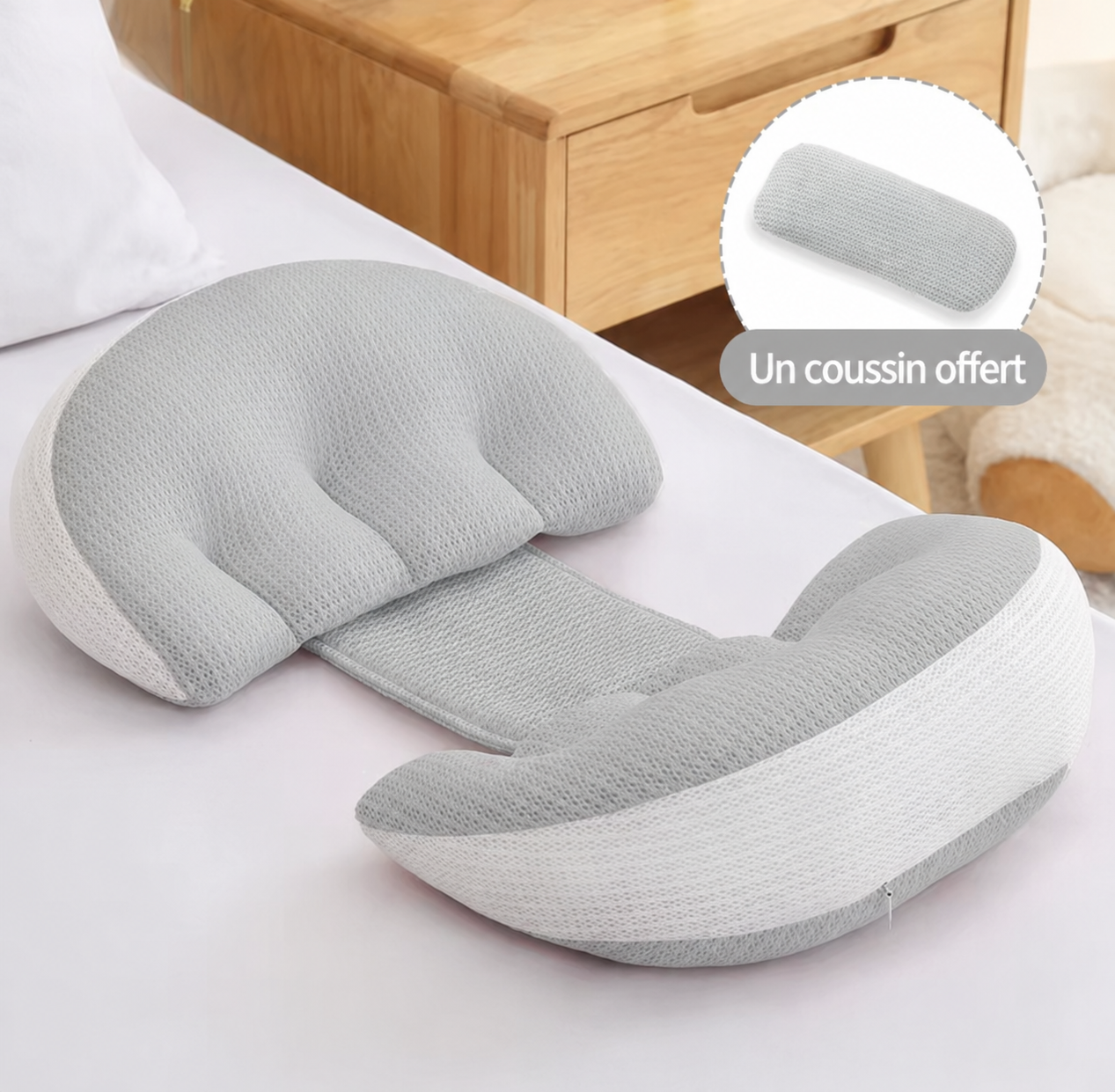 Coussin de Grossesse Ergonomique pour Dormir | RELAX-SOFT™ - COUSSIN LAB
