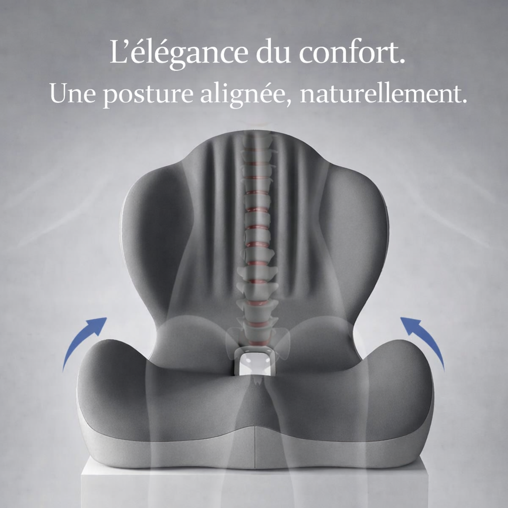 Coussin Ergonomique à Mémoire de Forme – Soutien Coccyx & Lombaires - COUSSIN LAB