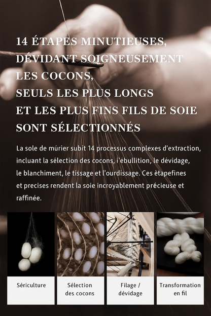 Taie d’oreiller en soie de mûrier 100 % naturelle pour les cheveux & la peau - COUSSIN LAB