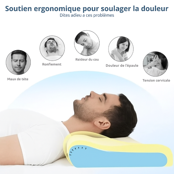 Oreiller Cervical - Mousse à Mémoire de Forme | Relax