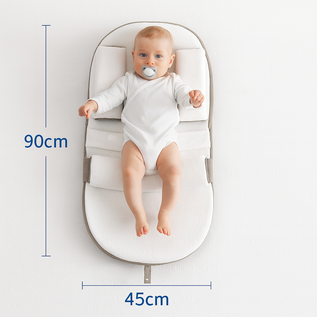 Coussin Bébé Anti-Reflux - Inclinaison Ajustable & Soutien du Dos
