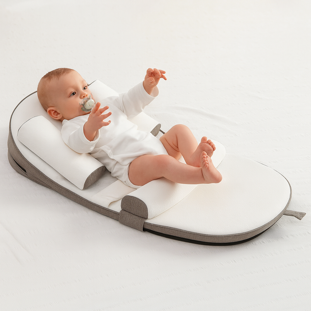 Coussin Bébé Anti-Reflux - Inclinaison Ajustable & Soutien du Dos