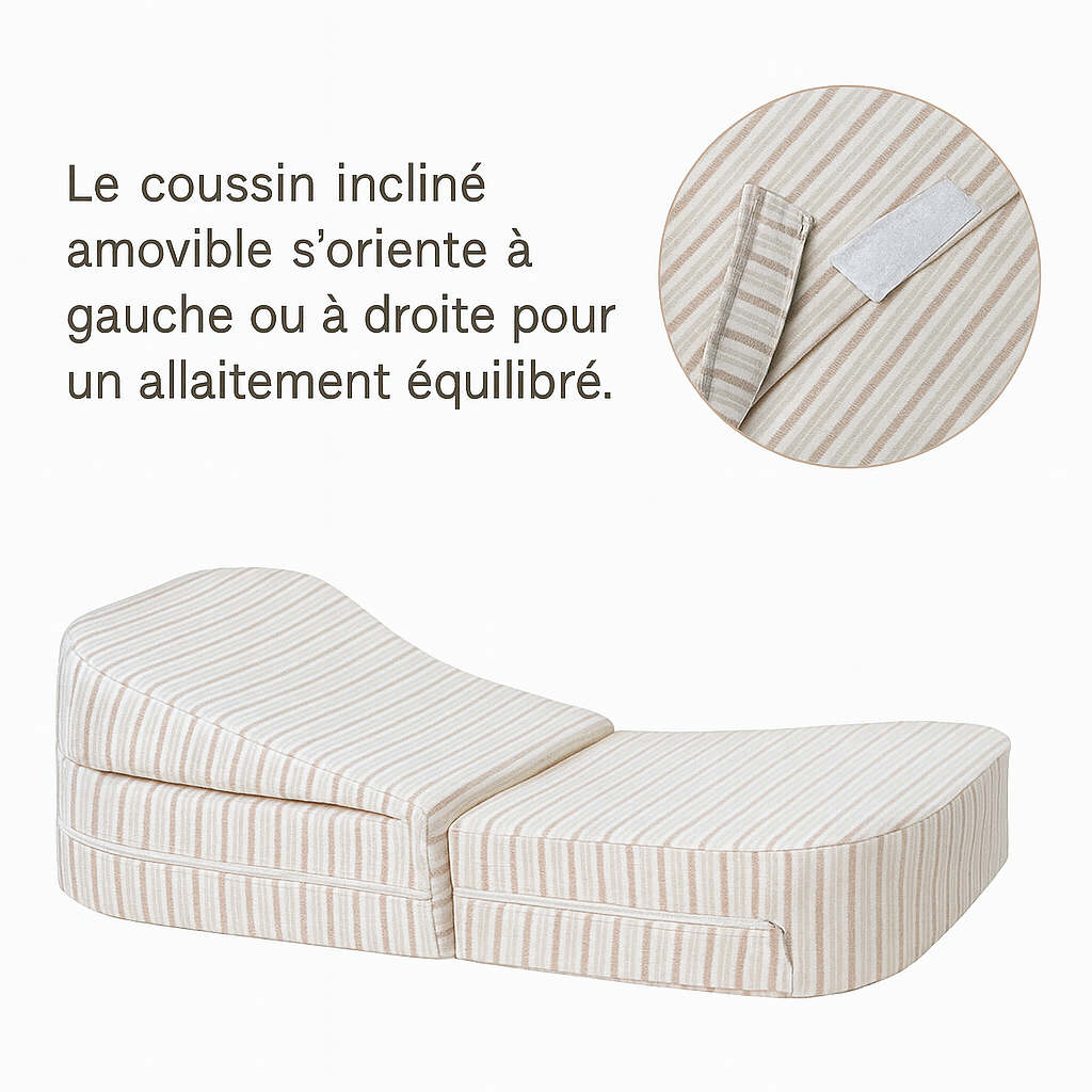 Coussin d’Allaitement Miloa® – Réglable Anti-Reflux & Anti-Régurgitation (0 à 12 mois)