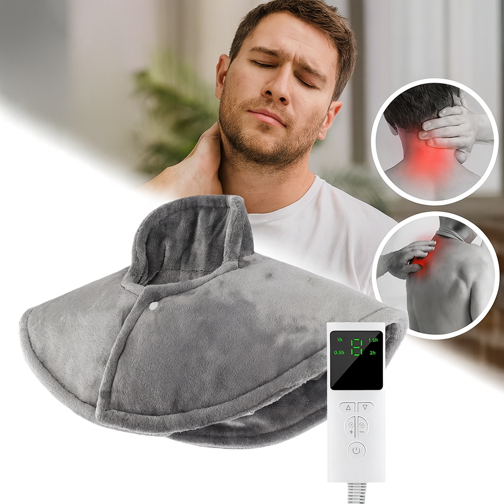 Coussin Chauffant  Électrique ZenLab™– Soulagement du Cou & des Épaules en Profondeur
