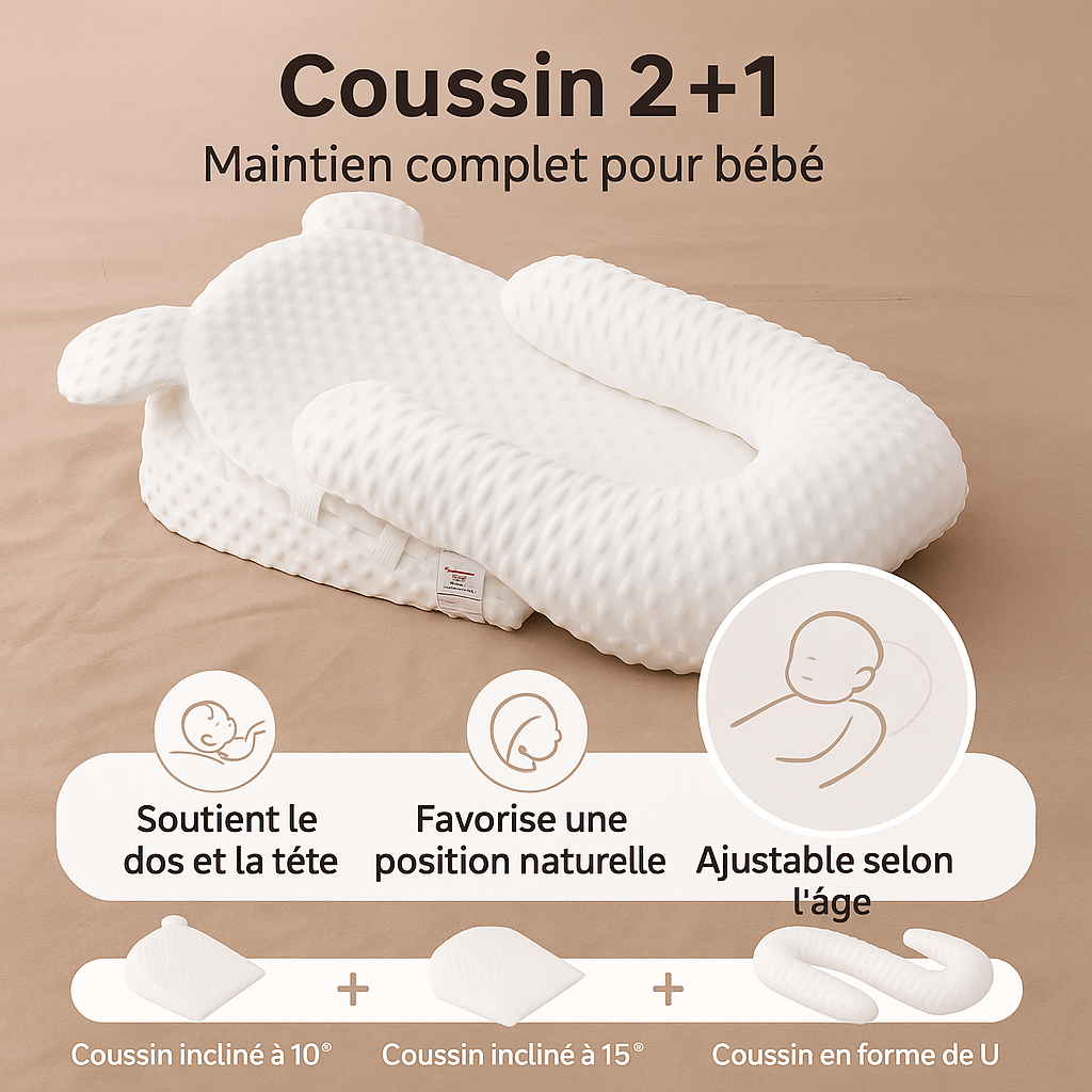 Coussin Bébé Nouveau-né – Anti-Reflux & Anti-Régurgitation
