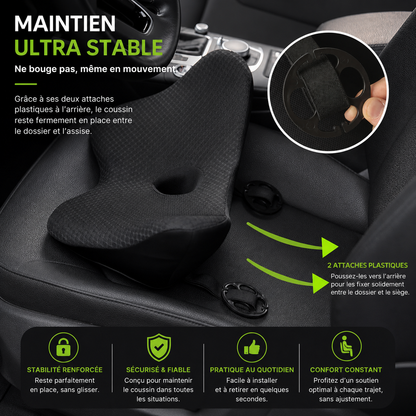 Coussin Lombaire pour Voiture – Soutien Ergonomique en Mousse à Mémoire de Forme