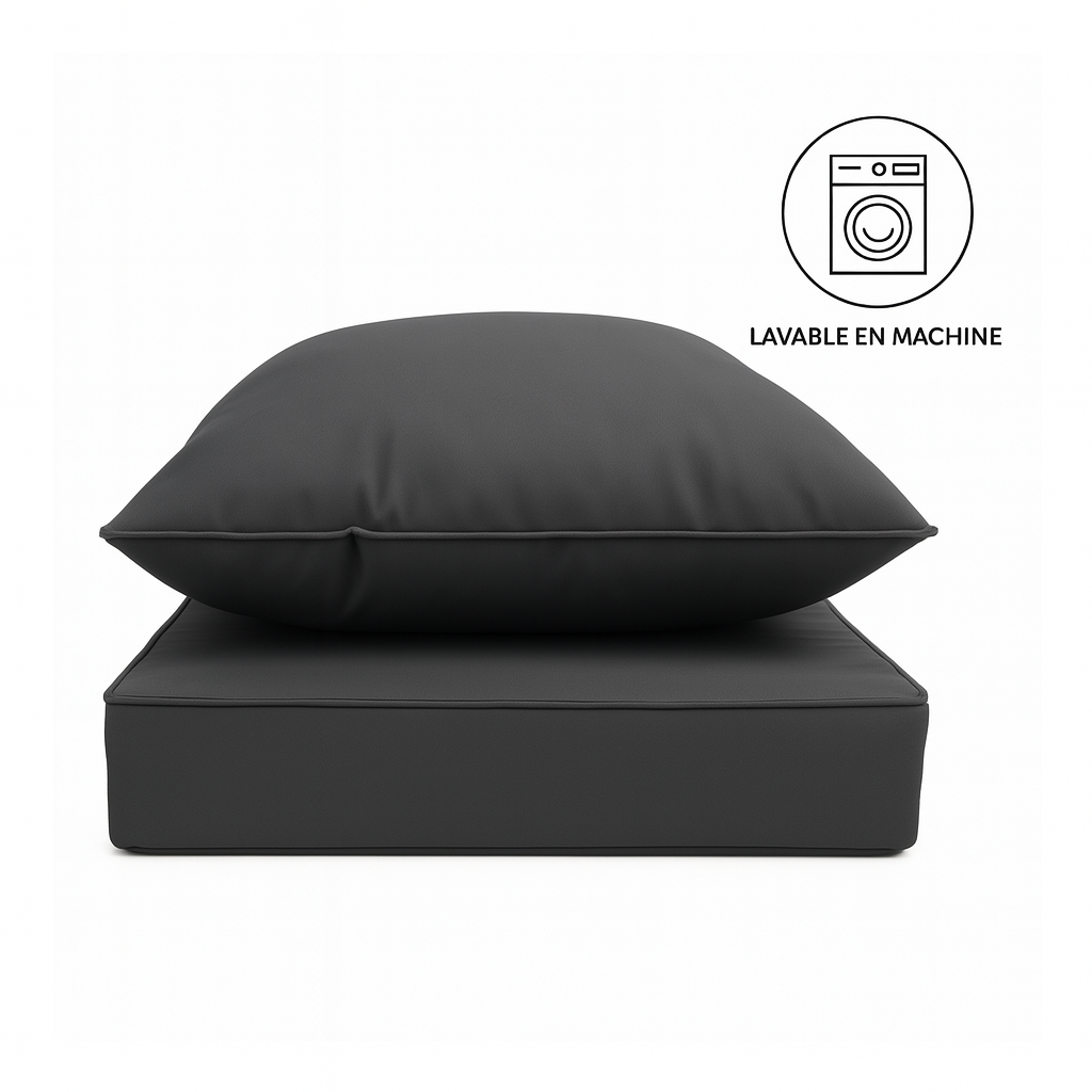 Coussin d'extérieur imperméables avec dossier – Idéals pour le jardin, la terrasse ou le balcon, résistants à la décoloration - COUSSIN LAB
