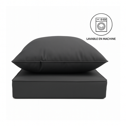 Coussin d'extérieur imperméables avec dossier – Idéals pour le jardin, la terrasse ou le balcon, résistants à la décoloration - COUSSIN LAB